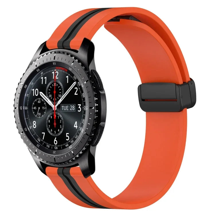 Dây đồng hồ silicone khóa nam châm gập 22mm, cho Samsung Galaxy Watch3 45mm, cho Samsung Galaxy Watch 46mm, cho Samsung Gear S3 Classic, cho Samsung Gear S3 Frontier