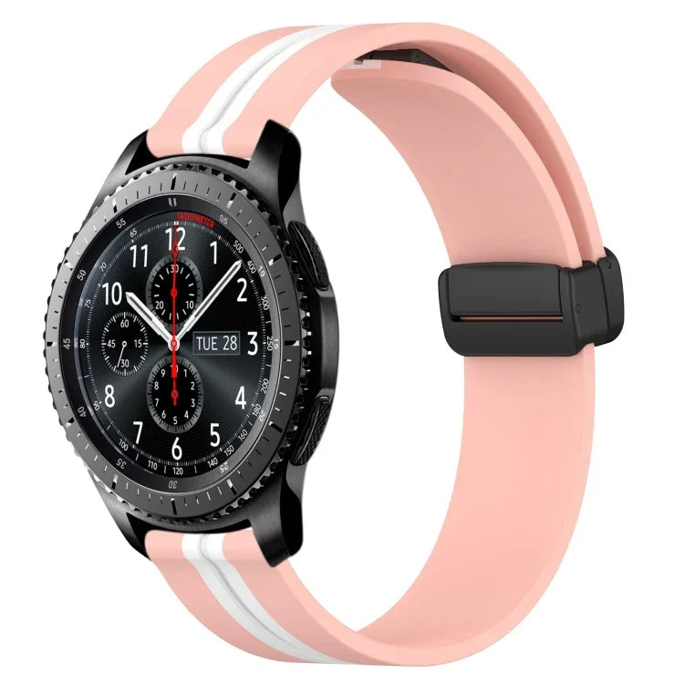 Dây đồng hồ silicone khóa nam châm gập 22mm, cho Samsung Galaxy Watch3 45mm, cho Samsung Galaxy Watch 46mm, cho Samsung Gear S3 Classic, cho Samsung Gear S3 Frontier