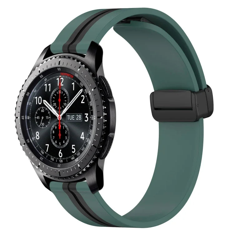 Dây đồng hồ silicone khóa nam châm gập 22mm, cho Samsung Galaxy Watch3 45mm, cho Samsung Galaxy Watch 46mm, cho Samsung Gear S3 Classic, cho Samsung Gear S3 Frontier