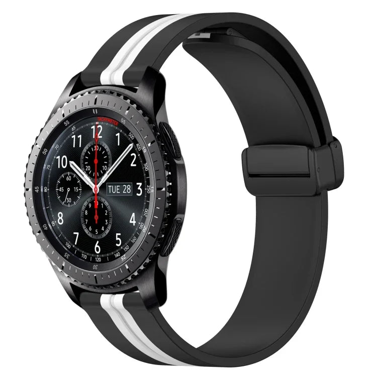 Dây đồng hồ silicone khóa nam châm gập 22mm, cho Samsung Galaxy Watch3 45mm, cho Samsung Galaxy Watch 46mm, cho Samsung Gear S3 Classic, cho Samsung Gear S3 Frontier