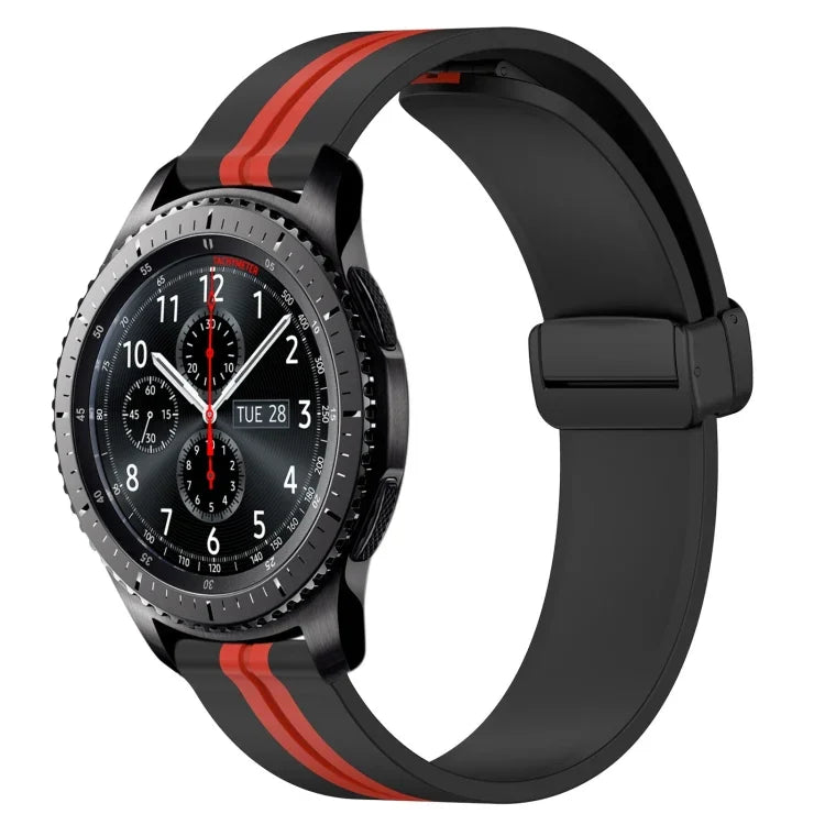Dây đồng hồ silicone khóa nam châm gập 22mm, cho Samsung Galaxy Watch3 45mm, cho Samsung Galaxy Watch 46mm, cho Samsung Gear S3 Classic, cho Samsung Gear S3 Frontier