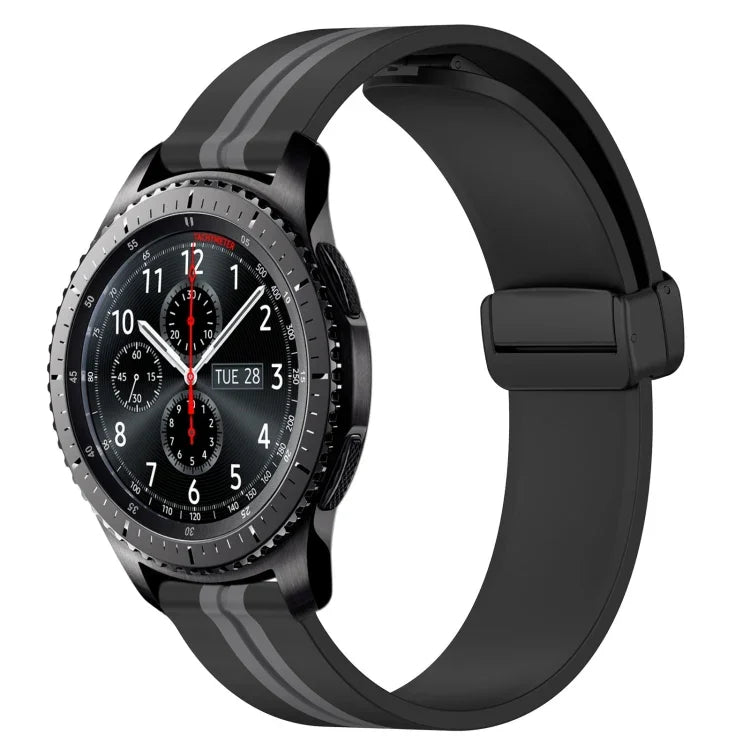 Dây đồng hồ silicone khóa nam châm gập 22mm, cho Samsung Galaxy Watch3 45mm, cho Samsung Galaxy Watch 46mm, cho Samsung Gear S3 Classic, cho Samsung Gear S3 Frontier