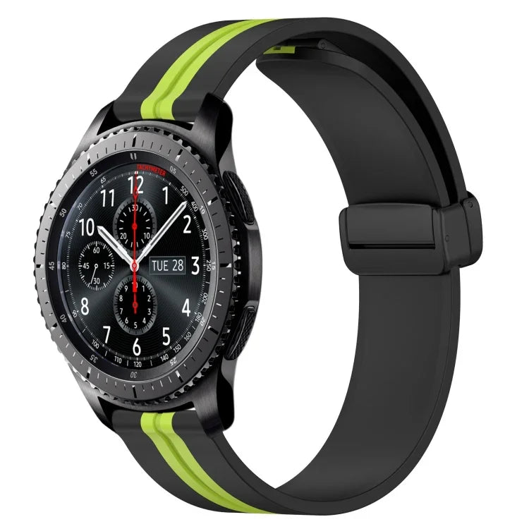 Dây đồng hồ silicone khóa nam châm gập 22mm, cho Samsung Galaxy Watch3 45mm, cho Samsung Galaxy Watch 46mm, cho Samsung Gear S3 Classic, cho Samsung Gear S3 Frontier