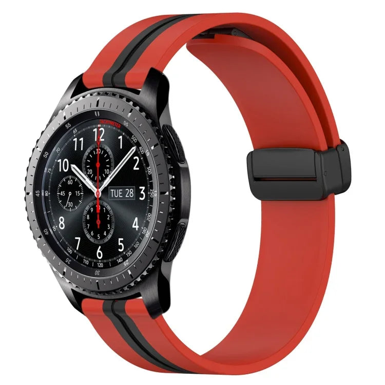 Dây đồng hồ silicone khóa nam châm gập 22mm, cho Samsung Galaxy Watch3 45mm, cho Samsung Galaxy Watch 46mm, cho Samsung Gear S3 Classic, cho Samsung Gear S3 Frontier