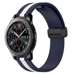 Dây đồng hồ silicone khóa nam châm gập 22mm, cho Samsung Galaxy Watch3 45mm, cho Samsung Galaxy Watch 46mm, cho Samsung Gear S3 Classic, cho Samsung Gear S3 Frontier