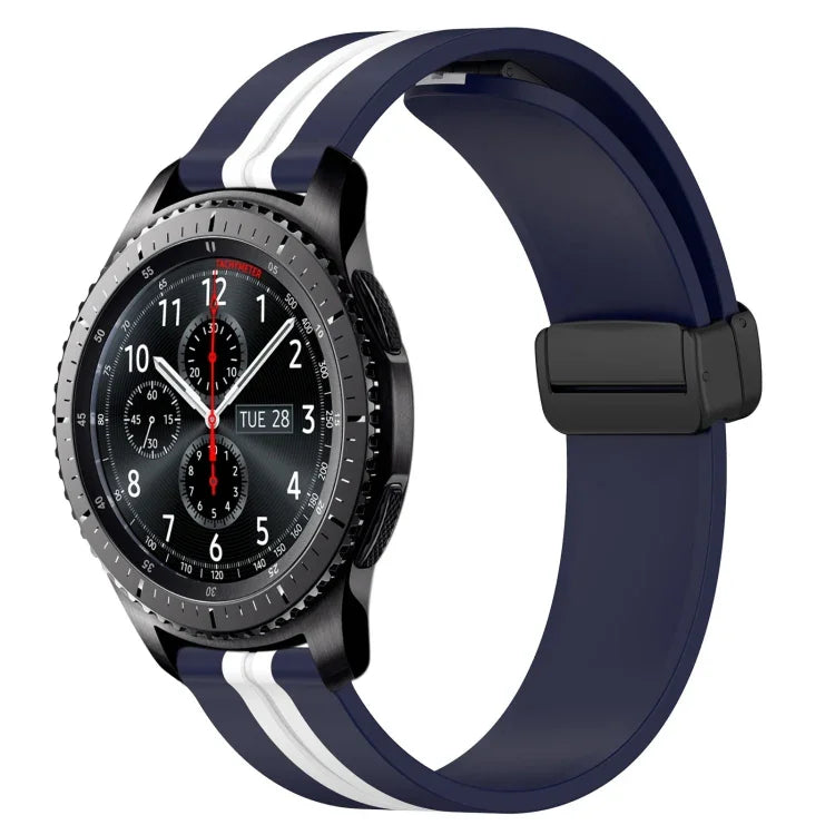 Dây đồng hồ silicone khóa nam châm gập 22mm, cho Samsung Galaxy Watch3 45mm, cho Samsung Galaxy Watch 46mm, cho Samsung Gear S3 Classic, cho Samsung Gear S3 Frontier