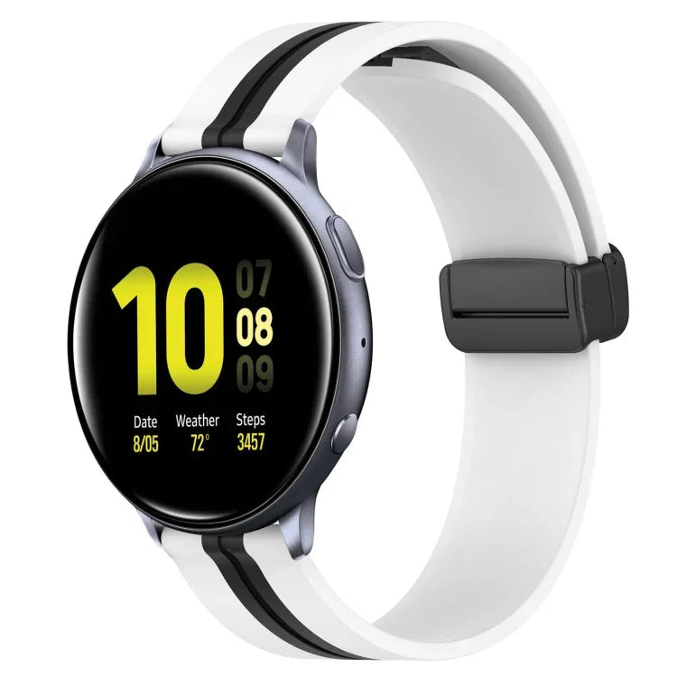 Dây đồng hồ silicone khóa nam châm gập 20mm, cho Samsung Galaxy Watch Active 2 40mm, cho Samsung Galaxy Watch Active 2 44mm, cho Samsung Galaxy Watch 42mm