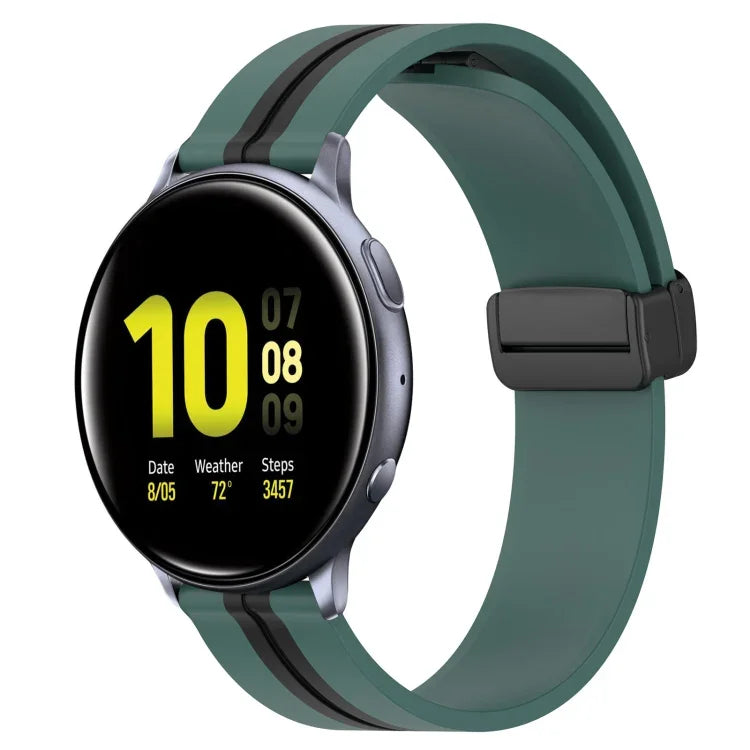Dây đồng hồ silicone khóa nam châm gập 20mm, cho Samsung Galaxy Watch Active 2 40mm, cho Samsung Galaxy Watch Active 2 44mm, cho Samsung Galaxy Watch 42mm