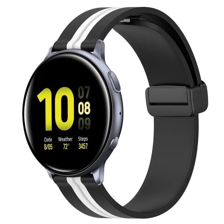 Dây đồng hồ silicone khóa nam châm gập 20mm, cho Samsung Galaxy Watch Active 2 40mm, cho Samsung Galaxy Watch Active 2 44mm, cho Samsung Galaxy Watch 42mm