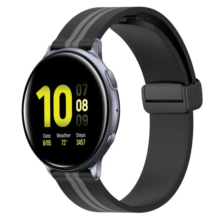 Dây đồng hồ silicone khóa nam châm gập 20mm, cho Samsung Galaxy Watch Active 2 40mm, cho Samsung Galaxy Watch Active 2 44mm, cho Samsung Galaxy Watch 42mm