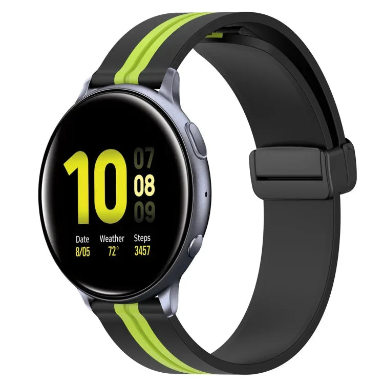 Dây đồng hồ silicone khóa nam châm gập 20mm, cho Samsung Galaxy Watch Active 2 40mm, cho Samsung Galaxy Watch Active 2 44mm, cho Samsung Galaxy Watch 42mm
