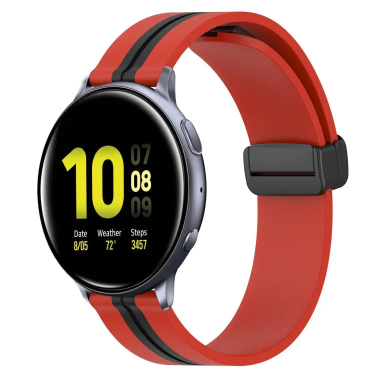 Dây đồng hồ silicone khóa nam châm gập 20mm, cho Samsung Galaxy Watch Active 2 40mm, cho Samsung Galaxy Watch Active 2 44mm, cho Samsung Galaxy Watch 42mm