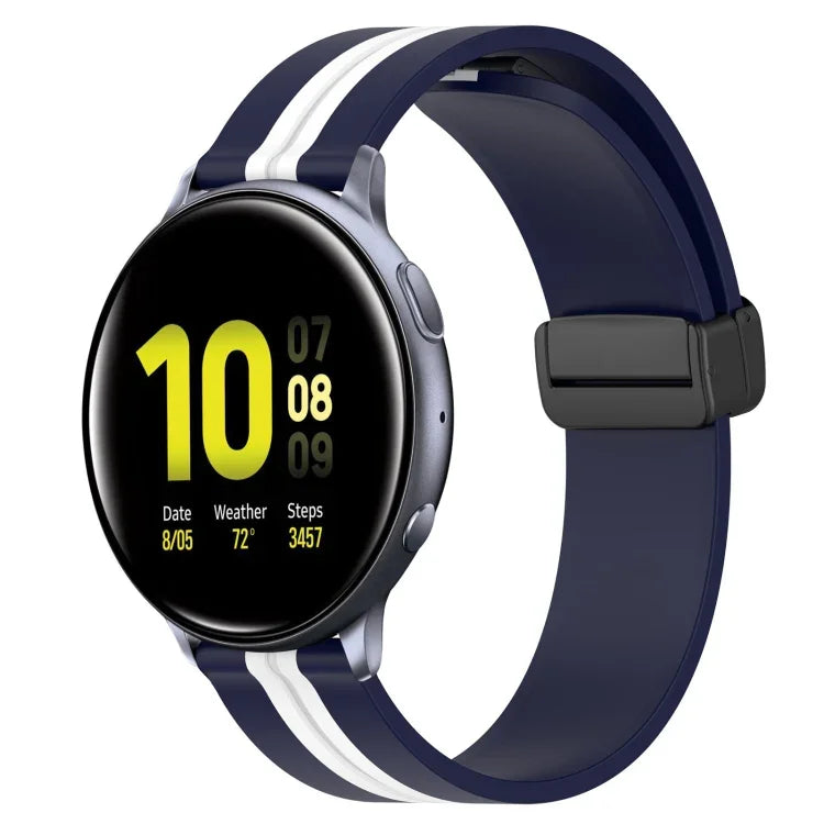 Dây đồng hồ silicone khóa nam châm gập 20mm, cho Samsung Galaxy Watch Active 2 40mm, cho Samsung Galaxy Watch Active 2 44mm, cho Samsung Galaxy Watch 42mm