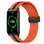20mm Folding Magnetic Clasp Silicone Watch Band, For Honor Watch ES, For Honor MagicWatch2 42mm