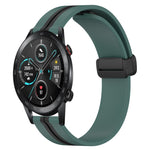 20mm Folding Magnetic Clasp Silicone Watch Band, For Honor Watch ES, For Honor MagicWatch2 42mm