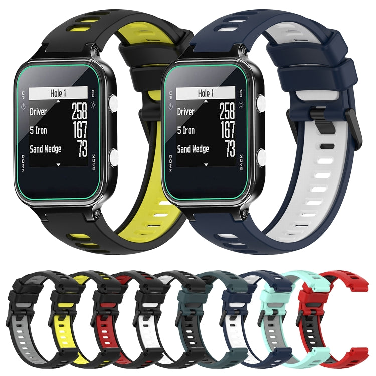 Two-Color Silicone Watch Band, For Garmin Approach S20, For Garmin Approach S5, For Garmin Approach S6