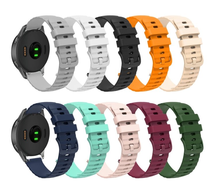 20mm Wavy Dot Pattern Solid Color Silicone Watch Band, For Amazfit Pop
