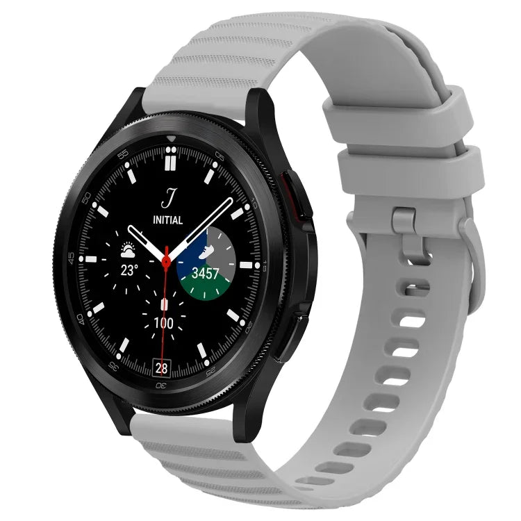 Dây đồng hồ silicone màu trơn họa tiết chấm sóng 20mm, Dành cho Samsung Galaxy Watch 4 Classic 42mm, Dành cho Samsung Galaxy Watch 4 Classic 46mm, Dành cho Samsung Galaxy Watch Active 2 40mm, Dành cho Samsung Galaxy Watch Active 2 44mm