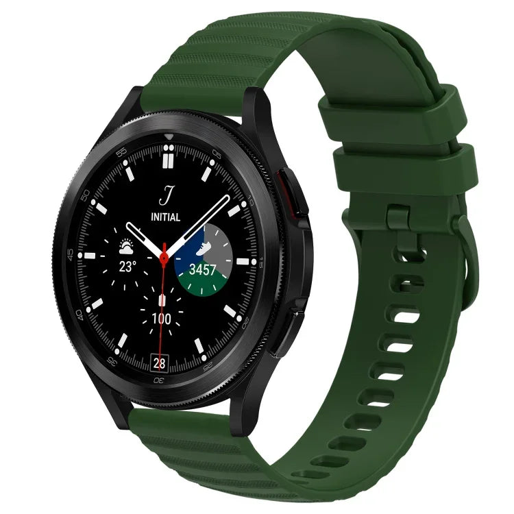 Dây đồng hồ silicone màu trơn họa tiết chấm sóng 20mm, Dành cho Samsung Galaxy Watch 4 Classic 42mm, Dành cho Samsung Galaxy Watch 4 Classic 46mm, Dành cho Samsung Galaxy Watch Active 2 40mm, Dành cho Samsung Galaxy Watch Active 2 44mm