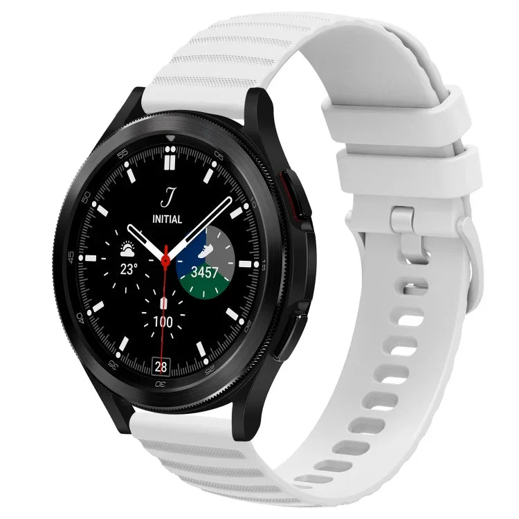 Dây đồng hồ silicone màu trơn họa tiết chấm sóng 20mm, Dành cho Samsung Galaxy Watch 4 Classic 42mm, Dành cho Samsung Galaxy Watch 4 Classic 46mm, Dành cho Samsung Galaxy Watch Active 2 40mm, Dành cho Samsung Galaxy Watch Active 2 44mm
