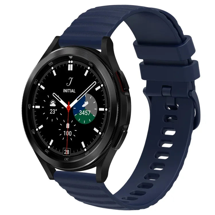 Dây đồng hồ silicone màu trơn họa tiết chấm sóng 20mm, Dành cho Samsung Galaxy Watch 4 Classic 42mm, Dành cho Samsung Galaxy Watch 4 Classic 46mm, Dành cho Samsung Galaxy Watch Active 2 40mm, Dành cho Samsung Galaxy Watch Active 2 44mm