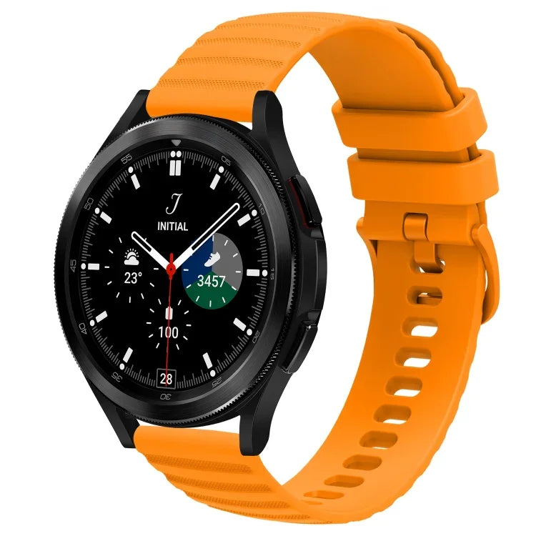 Dây đồng hồ silicone màu trơn họa tiết chấm sóng 20mm, Dành cho Samsung Galaxy Watch 4 Classic 42mm, Dành cho Samsung Galaxy Watch 4 Classic 46mm, Dành cho Samsung Galaxy Watch Active 2 40mm, Dành cho Samsung Galaxy Watch Active 2 44mm