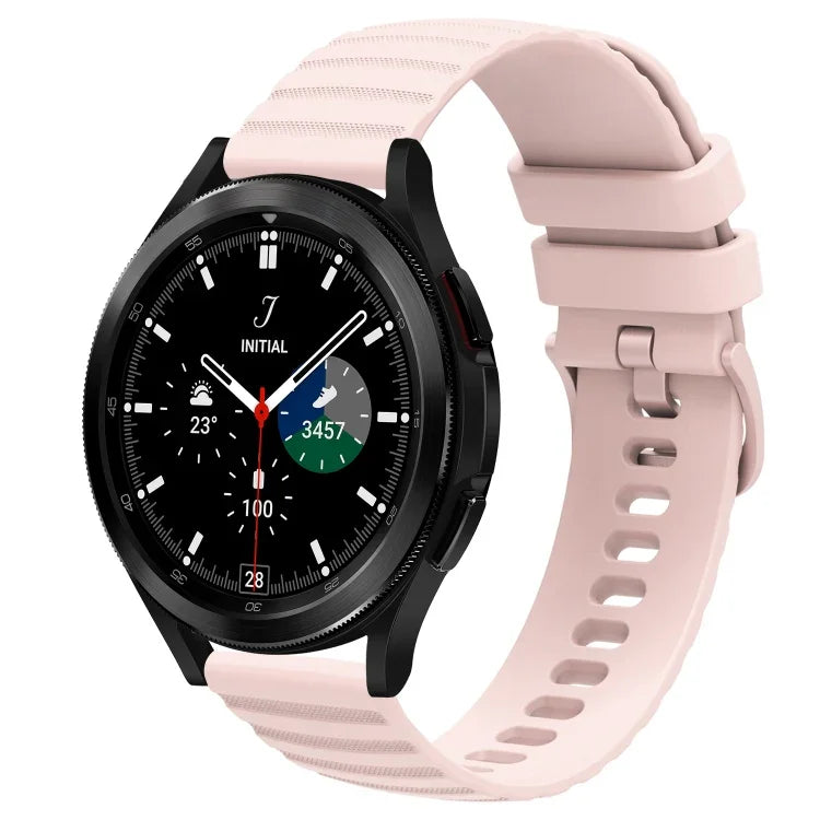 Dây đồng hồ silicone màu trơn họa tiết chấm sóng 20mm, Dành cho Samsung Galaxy Watch 4 Classic 42mm, Dành cho Samsung Galaxy Watch 4 Classic 46mm, Dành cho Samsung Galaxy Watch Active 2 40mm, Dành cho Samsung Galaxy Watch Active 2 44mm