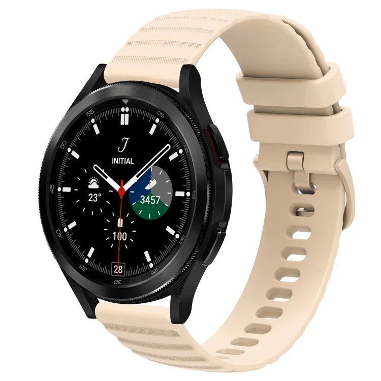 Dây đồng hồ silicone màu trơn họa tiết chấm sóng 20mm, Dành cho Samsung Galaxy Watch 4 Classic 42mm, Dành cho Samsung Galaxy Watch 4 Classic 46mm, Dành cho Samsung Galaxy Watch Active 2 40mm, Dành cho Samsung Galaxy Watch Active 2 44mm