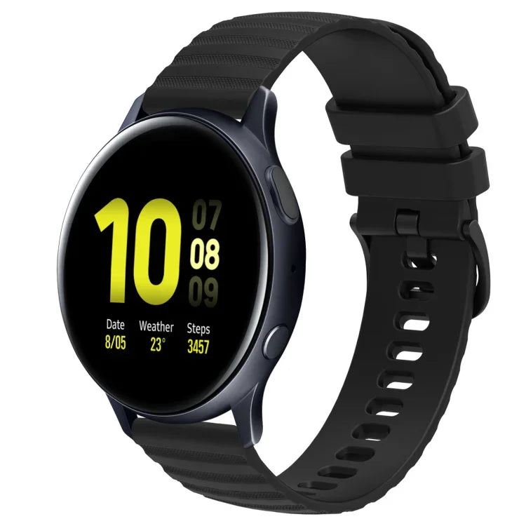 Dây đồng hồ silicone màu trơn họa tiết chấm sóng 20mm, Dành cho Samsung Galaxy Watch 4 Classic 42mm, Dành cho Samsung Galaxy Watch 4 Classic 46mm, Dành cho Samsung Galaxy Watch Active 2 40mm, Dành cho Samsung Galaxy Watch Active 2 44mm
