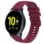 Dây đồng hồ silicone màu trơn họa tiết chấm sóng 20mm, Dành cho Samsung Galaxy Watch 4 Classic 42mm, Dành cho Samsung Galaxy Watch 4 Classic 46mm, Dành cho Samsung Galaxy Watch Active 2 40mm, Dành cho Samsung Galaxy Watch Active 2 44mm