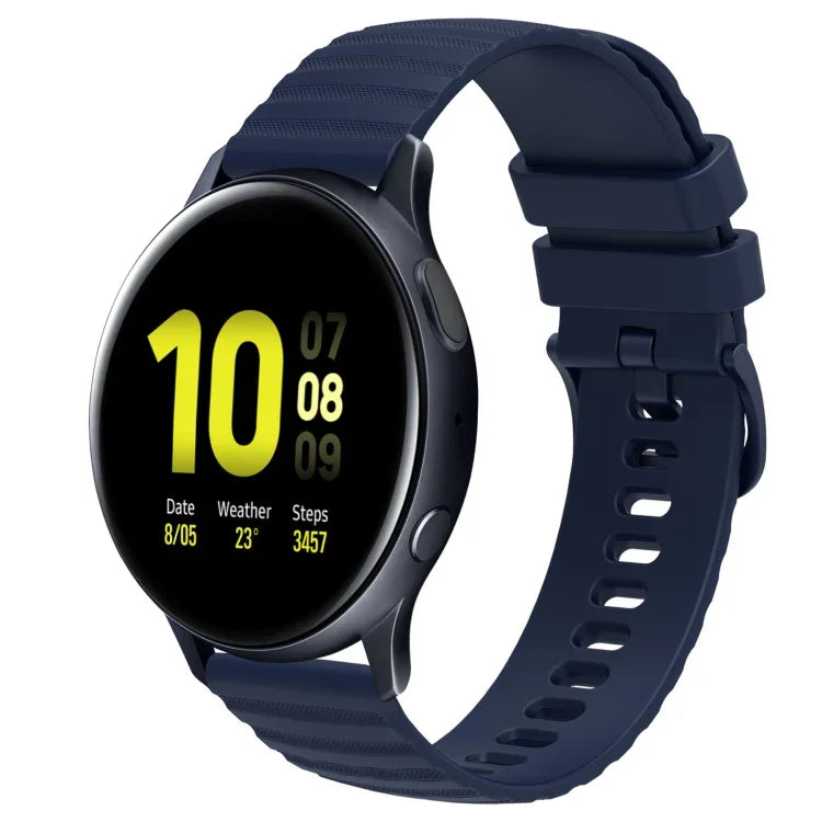 Dây đồng hồ silicone màu trơn họa tiết chấm sóng 20mm, Dành cho Samsung Galaxy Watch 4 Classic 42mm, Dành cho Samsung Galaxy Watch 4 Classic 46mm, Dành cho Samsung Galaxy Watch Active 2 40mm, Dành cho Samsung Galaxy Watch Active 2 44mm