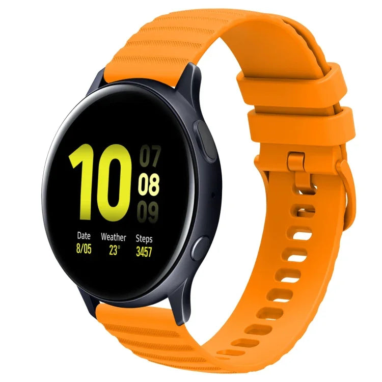 Dây đồng hồ silicone màu trơn họa tiết chấm sóng 20mm, Dành cho Samsung Galaxy Watch 4 Classic 42mm, Dành cho Samsung Galaxy Watch 4 Classic 46mm, Dành cho Samsung Galaxy Watch Active 2 40mm, Dành cho Samsung Galaxy Watch Active 2 44mm