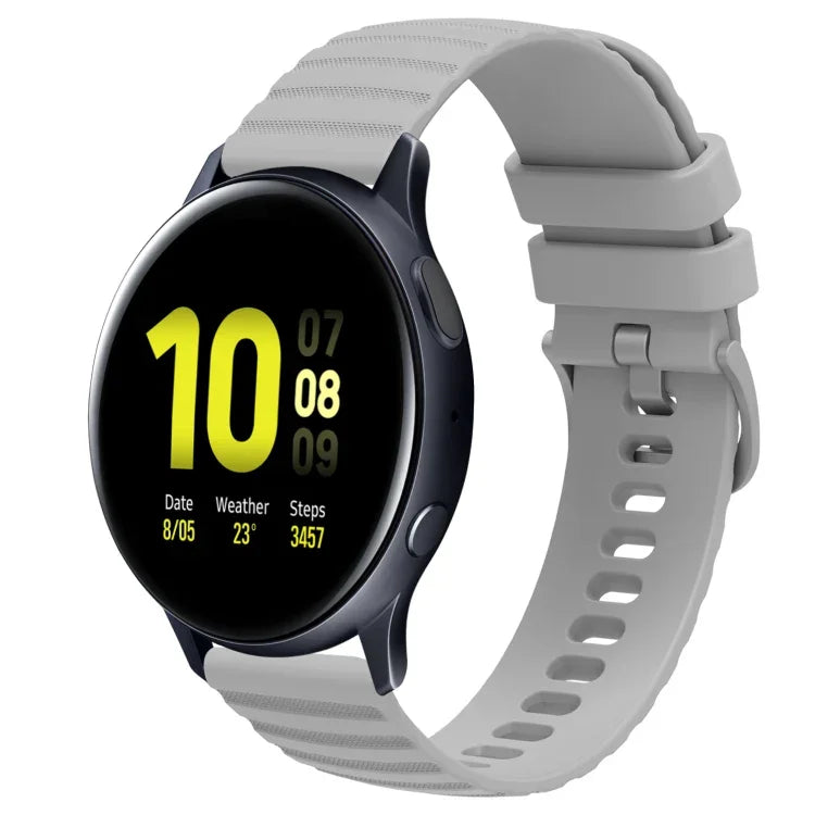 Dây đồng hồ silicone màu trơn họa tiết chấm sóng 20mm, Dành cho Samsung Galaxy Watch 4 Classic 42mm, Dành cho Samsung Galaxy Watch 4 Classic 46mm, Dành cho Samsung Galaxy Watch Active 2 40mm, Dành cho Samsung Galaxy Watch Active 2 44mm