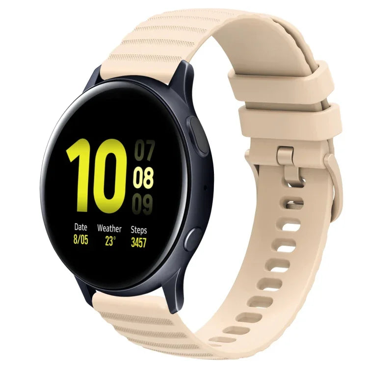 Dây đồng hồ silicone màu trơn họa tiết chấm sóng 20mm, Dành cho Samsung Galaxy Watch 4 Classic 42mm, Dành cho Samsung Galaxy Watch 4 Classic 46mm, Dành cho Samsung Galaxy Watch Active 2 40mm, Dành cho Samsung Galaxy Watch Active 2 44mm