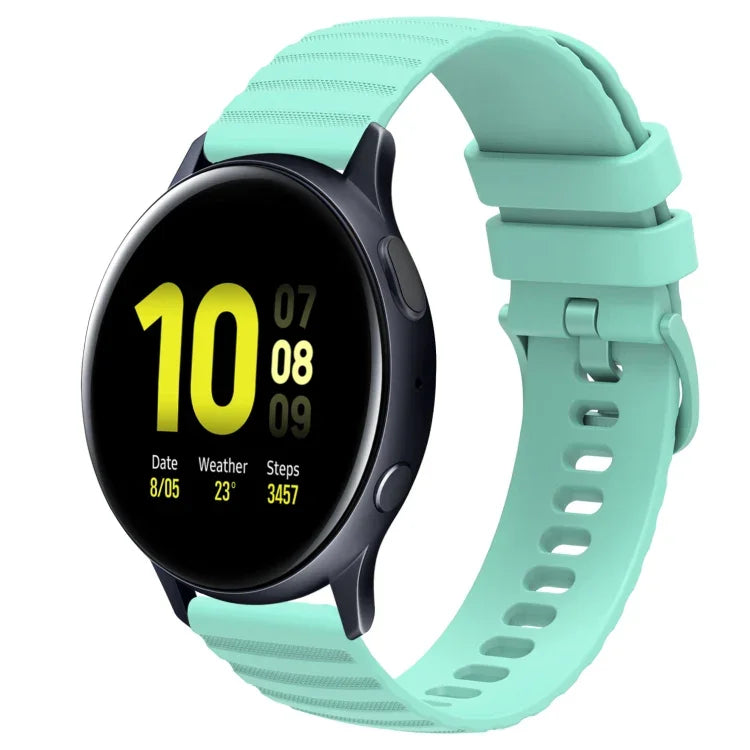 Dây đồng hồ silicone màu trơn họa tiết chấm sóng 20mm, Dành cho Samsung Galaxy Watch 4 Classic 42mm, Dành cho Samsung Galaxy Watch 4 Classic 46mm, Dành cho Samsung Galaxy Watch Active 2 40mm, Dành cho Samsung Galaxy Watch Active 2 44mm