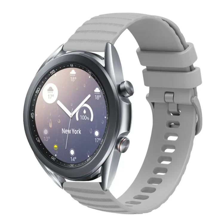 Dây đồng hồ silicone màu trơn họa tiết chấm sóng 22mm, Dành cho Samsung Galaxy Watch3 45mm, Dành cho Samsung Galaxy Watch 46mm, Dành cho Samsung Gear S3 Classic, Dành cho Samsung Gear S3 Frontier