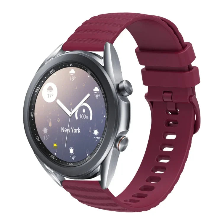 Dây đồng hồ silicone màu trơn họa tiết chấm sóng 22mm, Dành cho Samsung Galaxy Watch3 45mm, Dành cho Samsung Galaxy Watch 46mm, Dành cho Samsung Gear S3 Classic, Dành cho Samsung Gear S3 Frontier