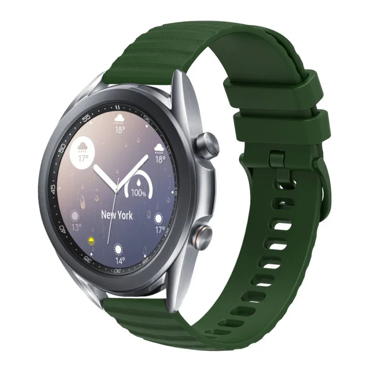 Dây đồng hồ silicone màu trơn họa tiết chấm sóng 22mm, Dành cho Samsung Galaxy Watch3 45mm, Dành cho Samsung Galaxy Watch 46mm, Dành cho Samsung Gear S3 Classic, Dành cho Samsung Gear S3 Frontier