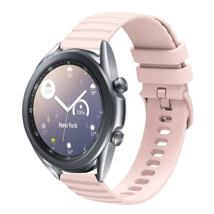 Dây đồng hồ silicone màu trơn họa tiết chấm sóng 22mm, Dành cho Samsung Galaxy Watch3 45mm, Dành cho Samsung Galaxy Watch 46mm, Dành cho Samsung Gear S3 Classic, Dành cho Samsung Gear S3 Frontier