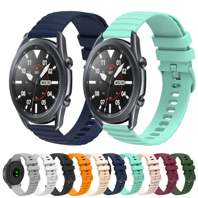 Dây đồng hồ silicone màu trơn họa tiết chấm sóng 22mm, Dành cho Samsung Galaxy Watch3 45mm, Dành cho Samsung Galaxy Watch 46mm, Dành cho Samsung Gear S3 Classic, Dành cho Samsung Gear S3 Frontier