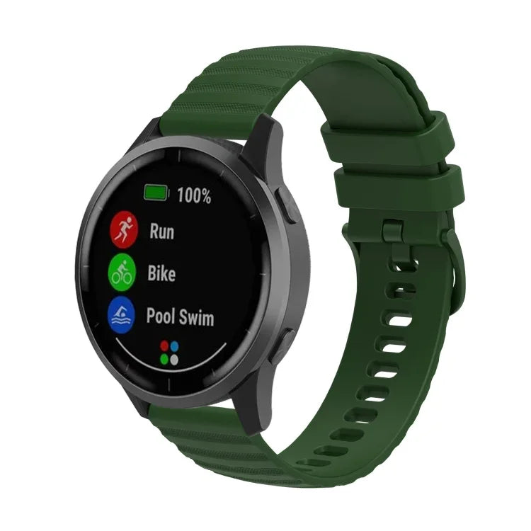 Dây đồng hồ silicone màu trơn họa tiết chấm sóng 22mm, Dành cho Samsung Galaxy Watch3 45mm, Dành cho Samsung Galaxy Watch 46mm, Dành cho Samsung Gear S3 Classic, Dành cho Samsung Gear S3 Frontier