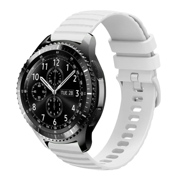 Dây đồng hồ silicone màu trơn họa tiết chấm sóng 22mm, Dành cho Samsung Galaxy Watch3 45mm, Dành cho Samsung Galaxy Watch 46mm, Dành cho Samsung Gear S3 Classic, Dành cho Samsung Gear S3 Frontier