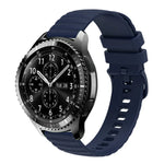 Dây đồng hồ silicone màu trơn họa tiết chấm sóng 22mm, Dành cho Samsung Galaxy Watch3 45mm, Dành cho Samsung Galaxy Watch 46mm, Dành cho Samsung Gear S3 Classic, Dành cho Samsung Gear S3 Frontier