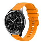 Dây đồng hồ silicone màu trơn họa tiết chấm sóng 22mm, Dành cho Samsung Galaxy Watch3 45mm, Dành cho Samsung Galaxy Watch 46mm, Dành cho Samsung Gear S3 Classic, Dành cho Samsung Gear S3 Frontier