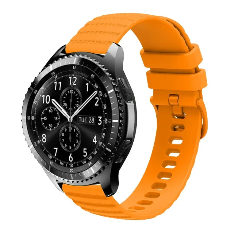 Dây đồng hồ silicone màu trơn họa tiết chấm sóng 22mm, Dành cho Samsung Galaxy Watch3 45mm, Dành cho Samsung Galaxy Watch 46mm, Dành cho Samsung Gear S3 Classic, Dành cho Samsung Gear S3 Frontier