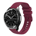 Dây đồng hồ silicone màu trơn họa tiết chấm sóng 22mm, Dành cho Samsung Galaxy Watch3 45mm, Dành cho Samsung Galaxy Watch 46mm, Dành cho Samsung Gear S3 Classic, Dành cho Samsung Gear S3 Frontier