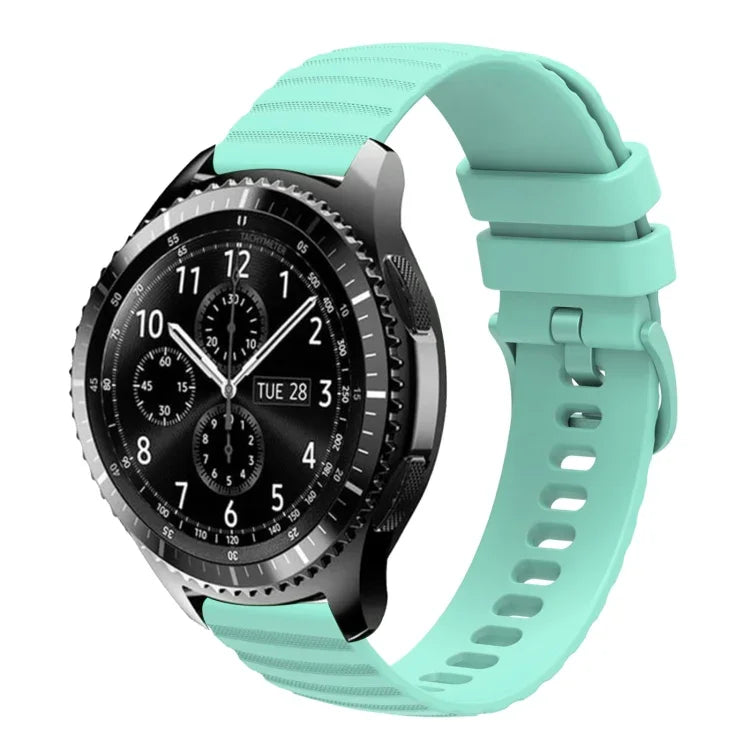 Dây đồng hồ silicone màu trơn họa tiết chấm sóng 22mm, Dành cho Samsung Galaxy Watch3 45mm, Dành cho Samsung Galaxy Watch 46mm, Dành cho Samsung Gear S3 Classic, Dành cho Samsung Gear S3 Frontier