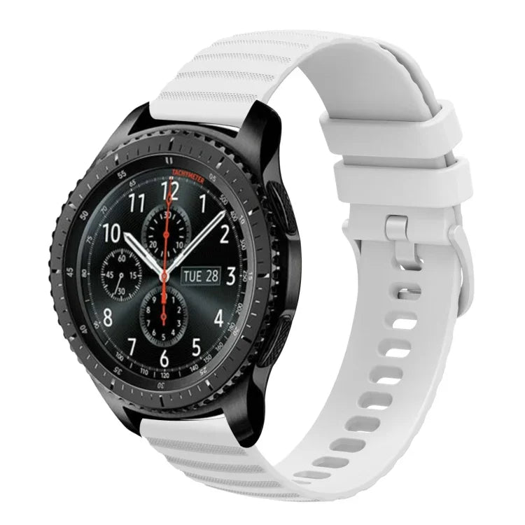 Dây đồng hồ silicone màu trơn họa tiết chấm sóng 22mm, Dành cho Samsung Galaxy Watch3 45mm, Dành cho Samsung Galaxy Watch 46mm, Dành cho Samsung Gear S3 Classic, Dành cho Samsung Gear S3 Frontier