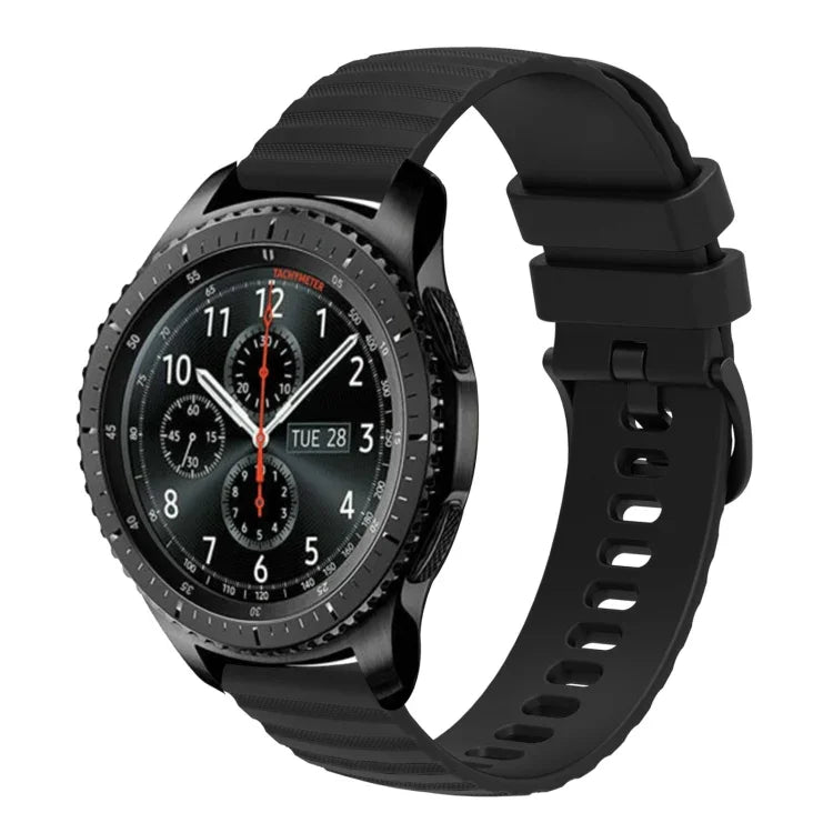 Dây đồng hồ silicone màu trơn họa tiết chấm sóng 22mm, Dành cho Samsung Galaxy Watch3 45mm, Dành cho Samsung Galaxy Watch 46mm, Dành cho Samsung Gear S3 Classic, Dành cho Samsung Gear S3 Frontier