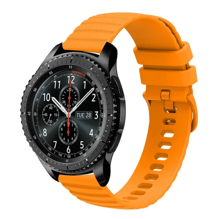 Dây đồng hồ silicone màu trơn họa tiết chấm sóng 22mm, Dành cho Samsung Galaxy Watch3 45mm, Dành cho Samsung Galaxy Watch 46mm, Dành cho Samsung Gear S3 Classic, Dành cho Samsung Gear S3 Frontier